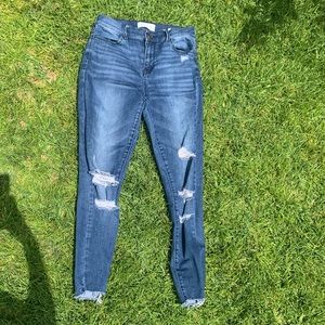 ripped denim jeans
